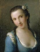 Pietro Antonio Rotari A Girl in a Blue Dress Spain oil painting artist
